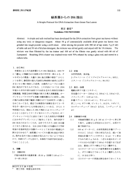 緑茶葉からの DNA 抽出 , 5 g (5