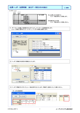 伝票ヘッダ−伝票明細 （あるデータ区分のみ抽出）