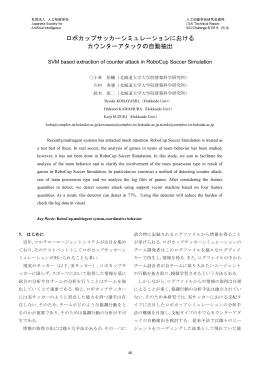 ロボカップサッカーシミュレーションにおける カウンターアタックの自動抽出