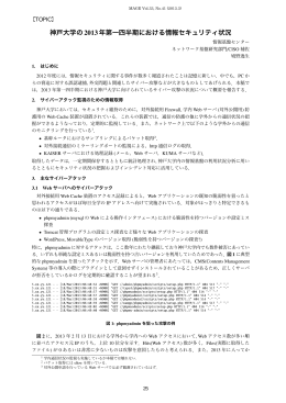 神戸大学の2013年第一四半期における情報セキュリティ状況