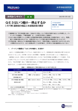 QE3はいつ縮小・停止するか