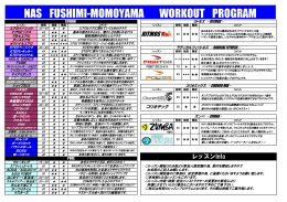 NAS FUSHIMI-MOMOYAMA WORKOUT PROGRAM