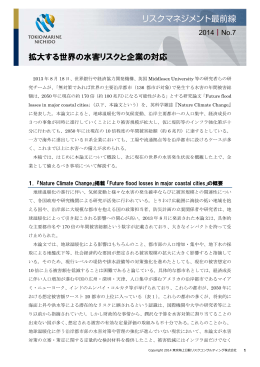 拡大する世界の水害リスクと企業の対応