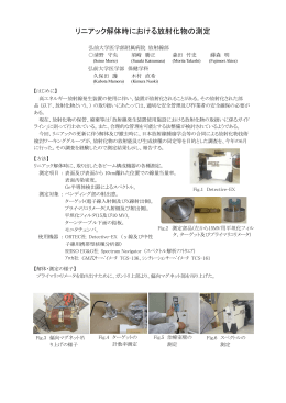 リニアック解体時における放射化物の測定