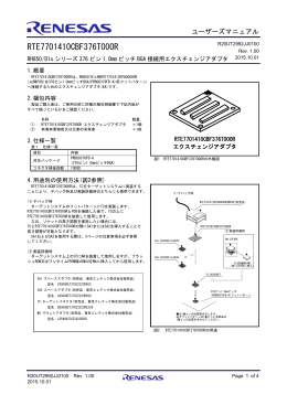 RTE7701410CBF376T000R RH850/D1xシリーズ376ピン1.0mm