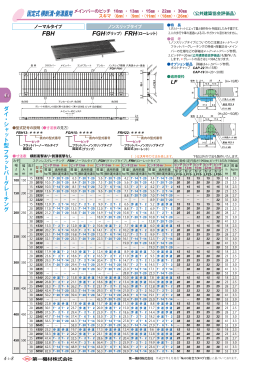 固定式 横断溝・側溝蓋用メインバーのピッチ 10