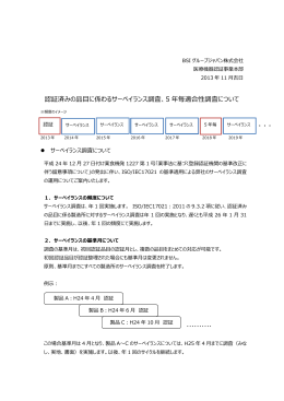 5 年毎適合性調査について
