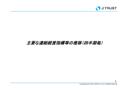 主要な連結経営指標等の推移（四半期毎）