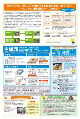 古紙類品目毎に分けて出してください