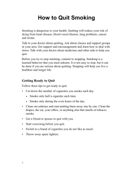 How to Quit Smoking - Japanese - Health Information Translations
