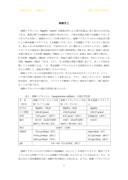 硫酸苦土 - BSI生物科学研究所