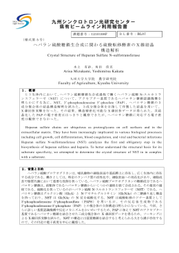 ヘパラン硫酸糖鎖生合成に関わる硫酸転移酵素のX線結晶構造解析