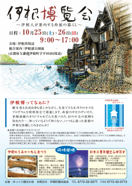 伊根博プログラム - 伊根 ゆっくり観光 公式サイト