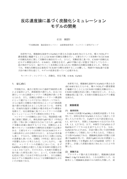 ①反応速度論に基づく炭酸化シミュレーションモデルの開発