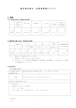 平成25年度福井県の給与・定員管理の状況（PDF）