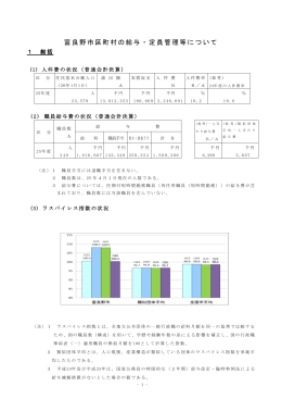 平成26年 富良野市給与定員管理