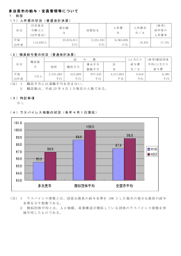 平成23年度多治見市の給与・定員管理について（PDF：375KB）