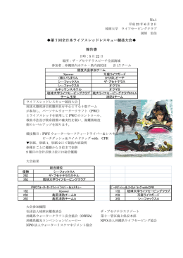第7回 全日本ライフスレッドレスキュー競技大会 報告書