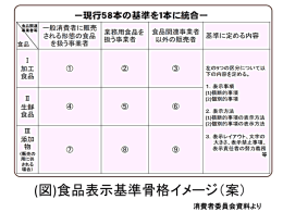 (図)食品表示基準骨格イメージ（案）