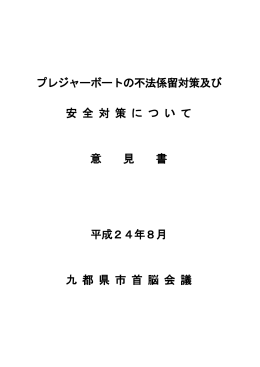 プレジャーボートの不法係留対策及び安全対策