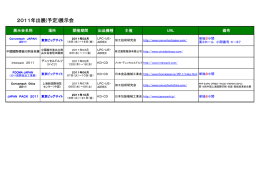 2011年出展(予定)展示会
