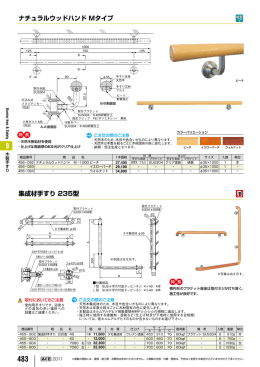 ナチュラルウッドハンド Mタイプ 集成材手すり 235型