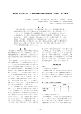 周産期におけるビタミン C 製剤の補給が黒毛和種母牛および子