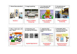 1. Robot Demonstrations Robotics 2. Image Inpainting Vision and