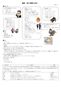 題名「思い出買います」 三ッ橋 作 登場人物 準備 ・衣装 ・同窓会幕 ・買取