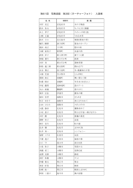 第61回 写真道展 第3部（ネーチャーフォト） 入選者