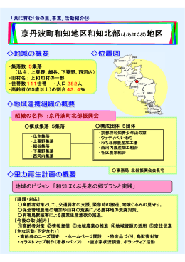 京丹波町和知地区和知北部（わちほくぶ）地区
