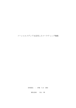 ソーシャルメディアを活用したマーケティング戦略
