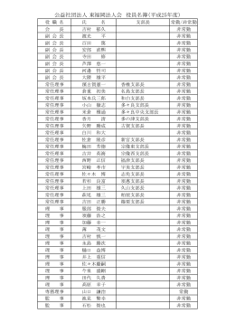 公益社団法人東福岡法人会 役員名簿（平成25年度）