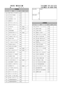 淡交社 補充注文書 FAX京都 075-432-5152 FAX東京 03-5269-7949