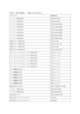 別紙3（第3条関係） 対象となるHEMS