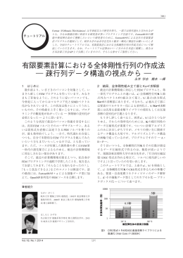 有限要素計算における全体剛性行列の作成法 ― 疎