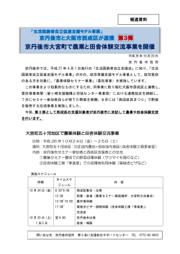 京丹後市大宮町で農業と田舎体験交流事業を開催