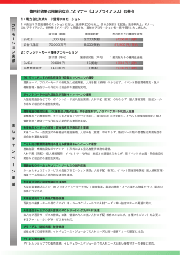 費用対効果の飛躍的な向上とマナー（コンプライアンス）の共有 主 な キ