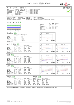 試験結果サンプル（パッチコードCat5e）