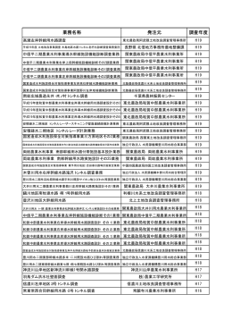 Japanese Agricultural Water Infrastructure Projects List (H15-H19)
