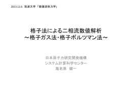 格子法による二相流数値解析 ～格子ガス法・格子ボルツマン法～