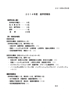 26年度卒業生進学状況