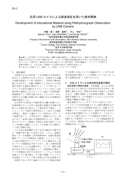 汎用 USB カメラによる脈波測定を用いた教材開発 Development of
