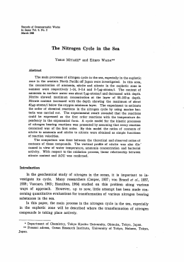 The Nitr0gen 。ycーe in the Sea