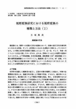 視野変換研究における視野変換の 種類と方法 (2)