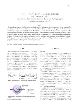 キトサン－アルギン酸コア・シェル担体の調製と評価