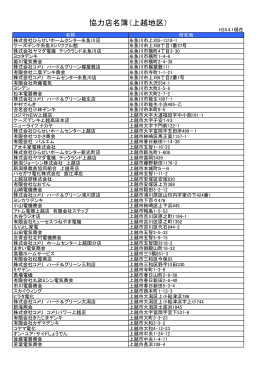 協力店名簿（上越地区）（ 44 キロバイト）