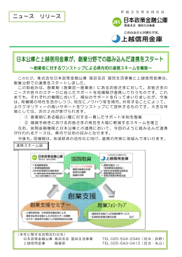 日本公庫と上越信用金庫が、創業分野での