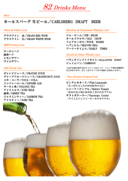 82 Drinks Menu