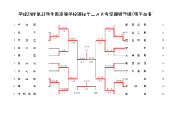 平成24度第35回全国高等学校選抜テニス大会愛媛県予選(男子結果）